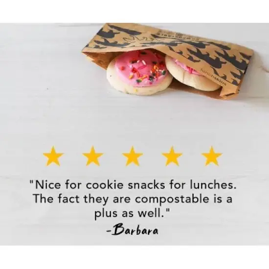 Lunchskins Compostable Food Storage Snack Bags - Bear - 50ct image {4}