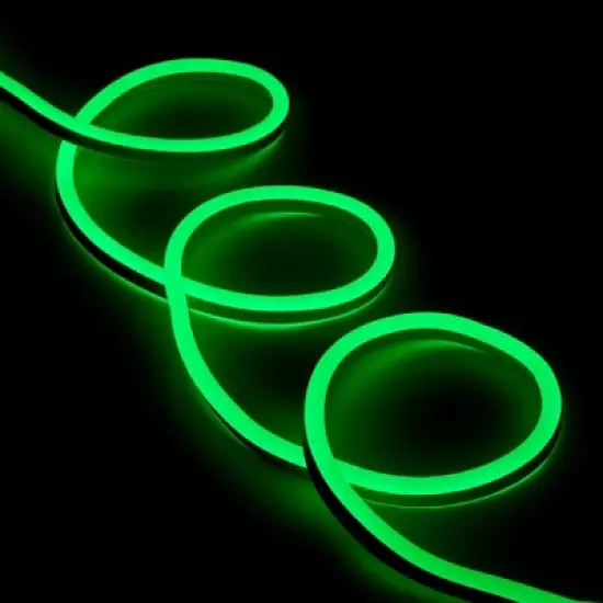Northlight LED Commercial Grade Flexible Christmas Rope Lights - Green - 50' Clear Wire image {1}
