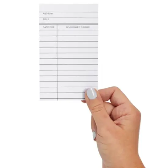 Best Paper Greetings 500 Pack Blank Library Cards for School Book Checkouts, CDs, DVDs, Vinyl Records, Classroom Supplies, White, 3 x 5 In image {3}