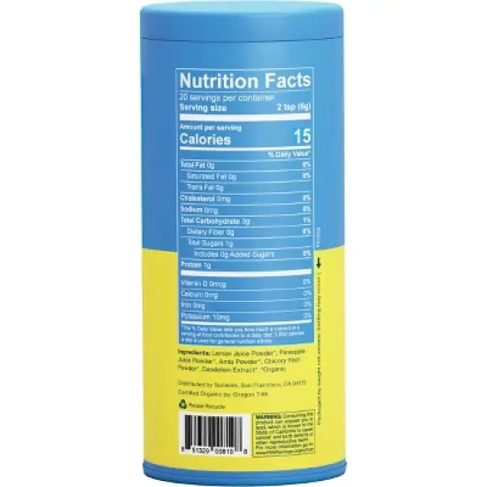 Sunwink Digestion Lemonade Vegan Superfood Mix - 4.2oz image {2}