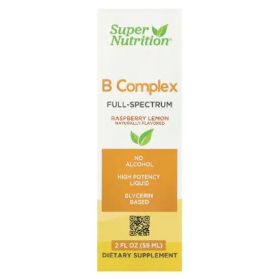 Super Nutrition B Complex Full Spectrum with Vitamin B12, Pantothenic Acid, Biotin, and Niacin, Raspberry Lemon, 2 fl oz (59 ml) image {5}