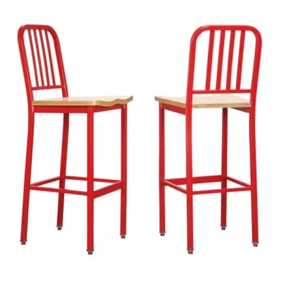 Set of 2 Frazier Metal Barstools - Linon image {12}