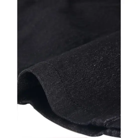 Allegra K Women's Casual Denim Skirt Slit High Waisted Knee Length Jean Skirts image {5}