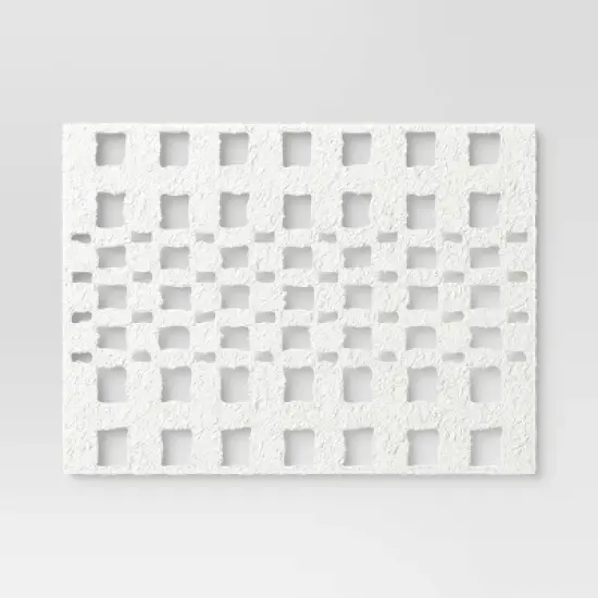 30" x 22" Metal and Paper Pulp Geometric Wall Sculpture Off-White - Threshold&trade; image {2}