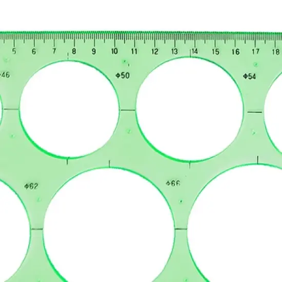 Unique Bargains Plastic Hollow Out Circle Drawing Learning Measuring Template Ruler 1 Pc image {4}
