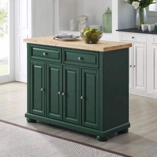 Madison Kitchen Island/Cart Emerald Green - Crosley image {3}