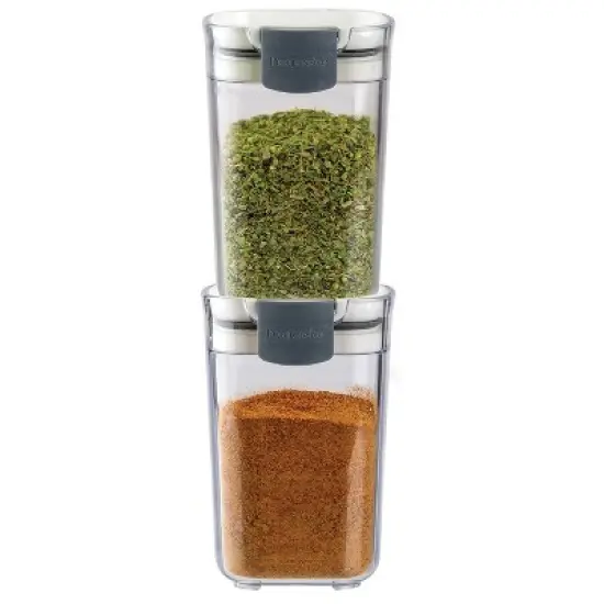 Progressive Prepworks Seasoning ProKeeper Storage Container, Set of 2, Clear image {3}