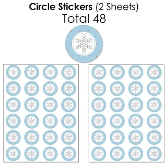 Big Dot of Happiness Winter Wonderland - Snowflake Holiday Party and Winter Wedding Candy Favor Sticker Kit - 304 Pieces image {4}