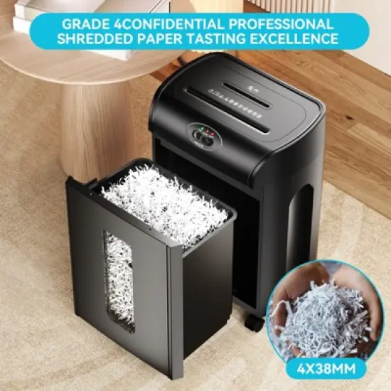 Dexmalle Crosscut&nbsp;Paper Shredder for Home and Office,Black image {5}