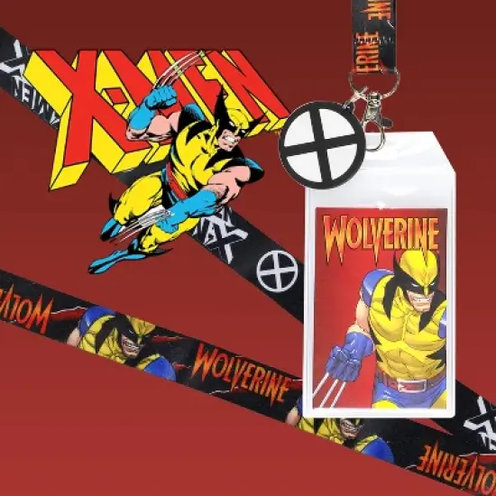 Marvel X-Men Wolverine Character Design Reversible Lanyard ID Badge Holder image {4}