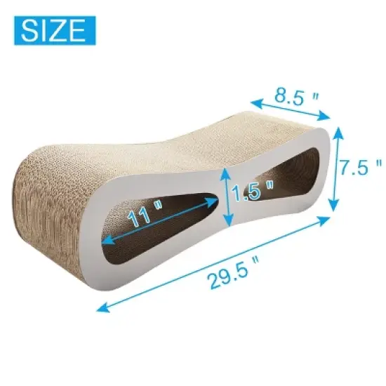 DOMETOUR Cat Scratcher Cat Toy Corrugated Cardboard Figure 8 Shape image {4}