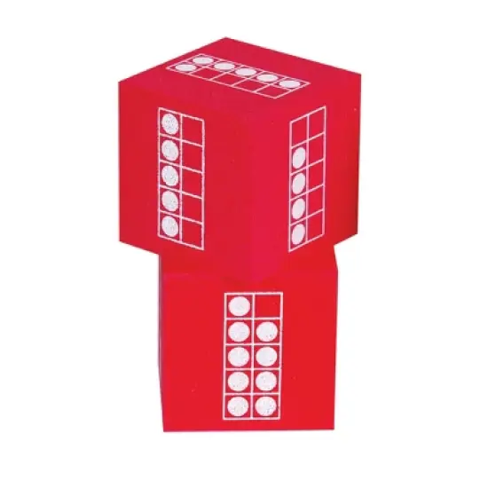 Learning Advantage Ten Frame Foam Dice, Set of 6 image {3}