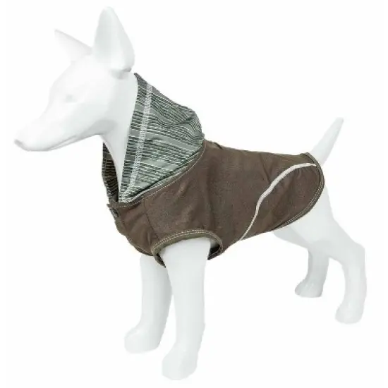 Pet Life Active Pull-Rover 4-Way Stretch Two-Toned Performance Sleeveless Hoodie Dog and Cat T-Shirt - Green image {6}