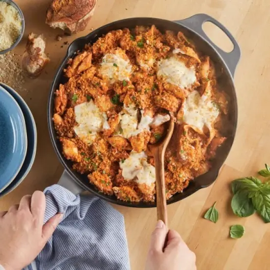 Rachael Ray Premium Rust-Resistant 12" Cast Iron Skillet image {9}