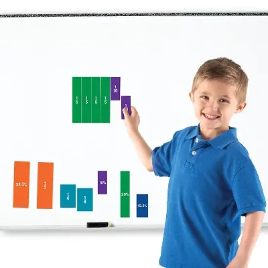 Learning Resources Double-Sided Magnetic Fraction Squares, 51 Pieces image {3}
