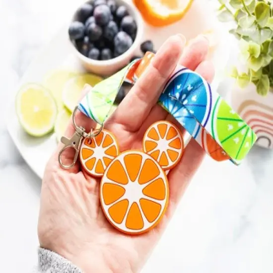 Seven20 Disney Mickey Mouse Fruit Lanyard With Orange Charm image {3}