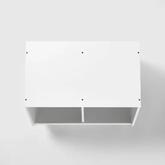 Stackable Laminate 2-Compartment Kids' Bin White - Pillowfort&trade; image {3}