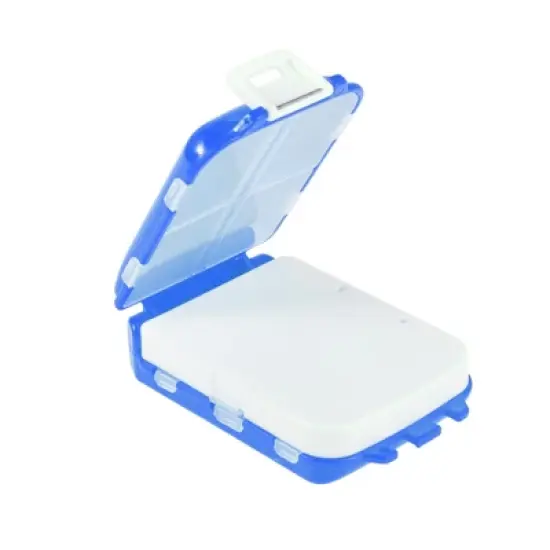 Unique Bargains 8 Grids 3 Fold Pill Case 1 Pc image {5}