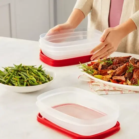 Rubbermaid Easy Find Lids 40pc Plastic Food Storage Container Set Clear image {4}