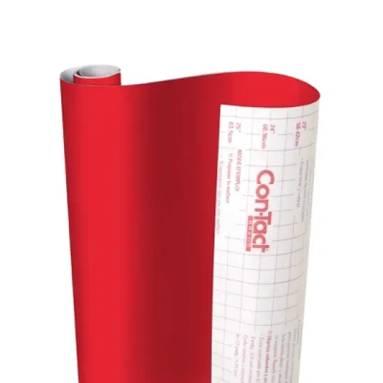 Con-Tact&reg; Brand Creative Covering&trade; Adhesive Covering, Red, 18" x 16 ft image {3}