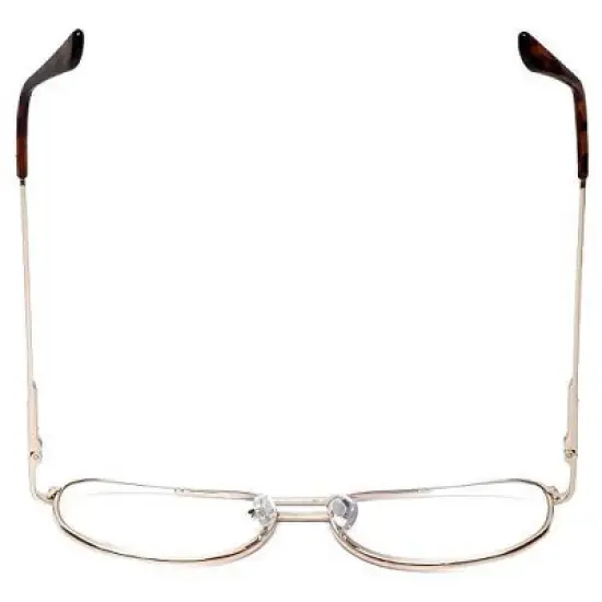 Calabria 1106 Mens Aviator Reading Glasses | Gold +1.50 | Silicone Nose Pads | Metal Frame | Lightweight & Comfortable Design image {1}