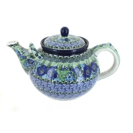 Blue Rose Polish Pottery 444 Ceramika Artystyczna Large Teapot image {13}