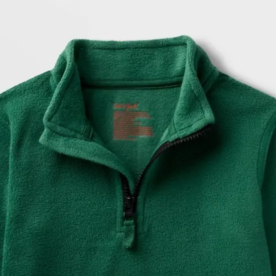 Toddler Boys' Adaptive Fleece Mock Neck Top - Cat & Jack&trade; Forest Green image {2}