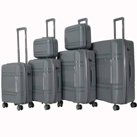 Kumasinova 6Pcs ABS Hardshell Luggage Set,Expandable Travel Suitcase with Lock,18/20/24/28" Carry-On&Checked Spinner Suitcase,Lightweight image {7}