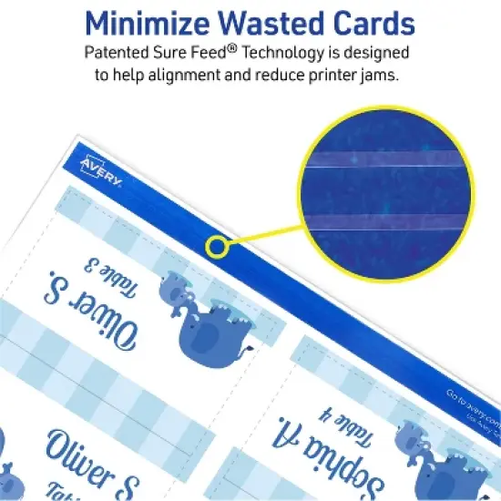 Avery Tent Cards, 2" x 3.5", White, 2-Pack, 320 Cards Total (5812) image {2}