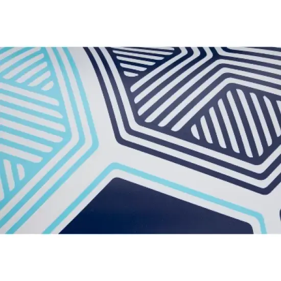 Bestway 15496 CoolerZ Rapid Rider Inflatable River Lake Pool Inner Tube Float with Built In Backrest and Wrap Around Grab Rope, Blue Hexagon image {4}