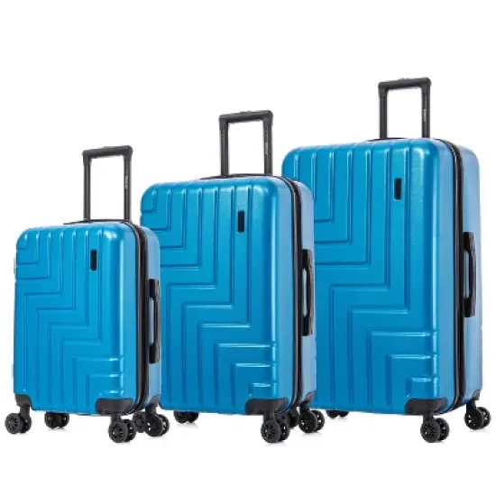 DUKAP Zahav Lightweight Hardside Spinner 3pc Luggage Set - Teal image {14}