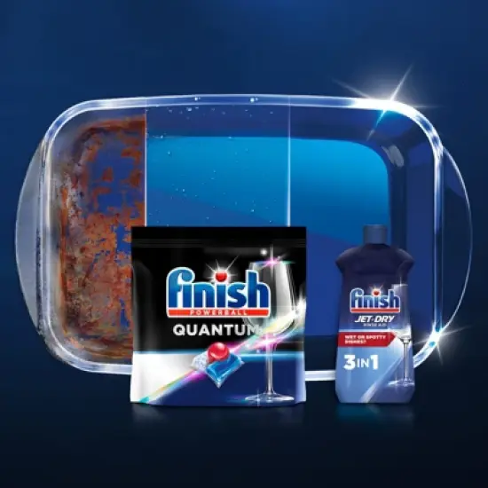 Finish Quantum Ultimate Clean & Shine Dishwasher Detergent Tablets image {3}