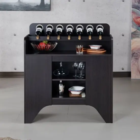 Belfi Wine Cabinet Espresso - HOMES: Inside + Out image {1}