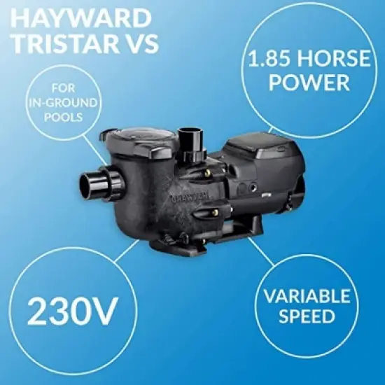 Hayward Pool W3SP3202VSP TriStar VS Variable-Speed Swimming Pool Pump, 1.85 HP image {2}