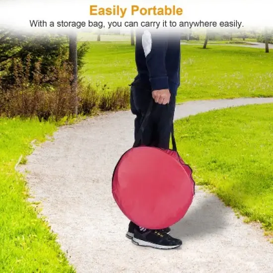 NAYSAYE Camping Tent 2-3 Person Pop Up Beach Tent with Net Window UV Protection Waterproof for Camping Outdoor Activities, Red image {4}