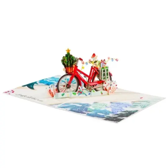 Frndly by Paper Love Christmas Bike Pop Up Christmas Card image {3}