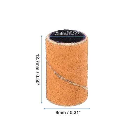 Unique Bargains 240 Grit Nail Drill Bits Sanding Bands Gel File Polish Remover For Electric Nail Tools 100 Pieces image {3}