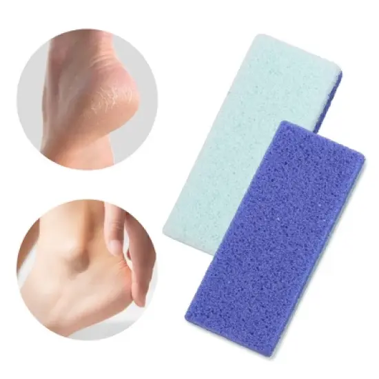 Unique Bargains Foot File Exfoliating Scrub Stone Double Sided Fine and Coarse Pumice Stone Foot Care 2 Pcs Purple image {1}