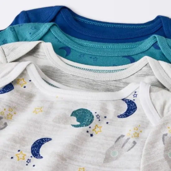  Baby 4pk Short Sleeve Bodysuit - Cloud Island&trade; Blue image {2}