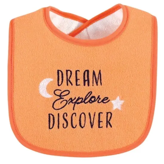 Hudson Baby Infant Boy Cotton Terry Drooler Bibs with Fiber Filling, Boy Woodland, One Size image {8}