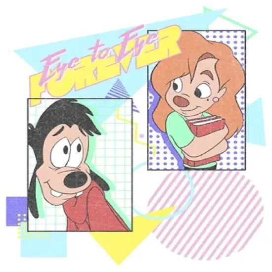 Men's A Goofy Movie Max and Roxanne Eye to Eye Forever T-Shirt image {1}