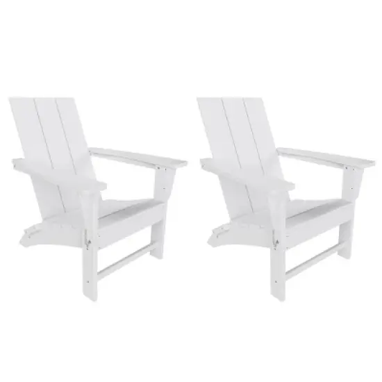 WestinTrends Ashore HDPE Folding Adirondack Chair (Set of 2) image {21}