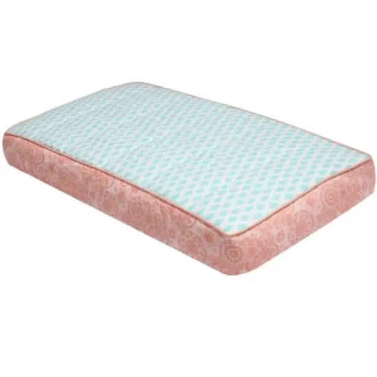 Bacati - Sophia Paisley Aqua Leaves Changing Pad Cover image {7}