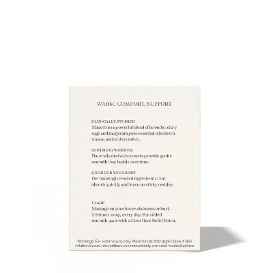 Cora Warming Balm for Menstrual Cramp Relief - 1.3oz image {1}
