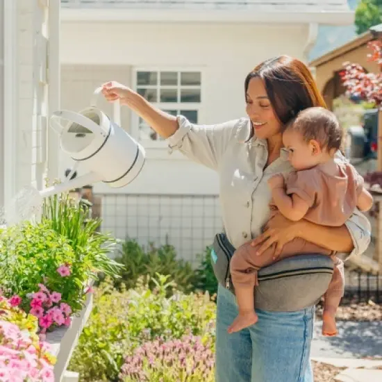 Moby Hip Seat Baby Carrier - Heather Gray image {10}