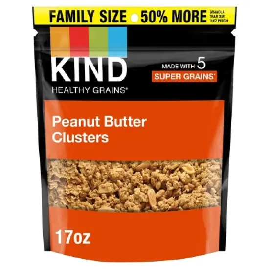 KIND Peanut Butter Whole Grain Clusters Granola - 17oz image {7}