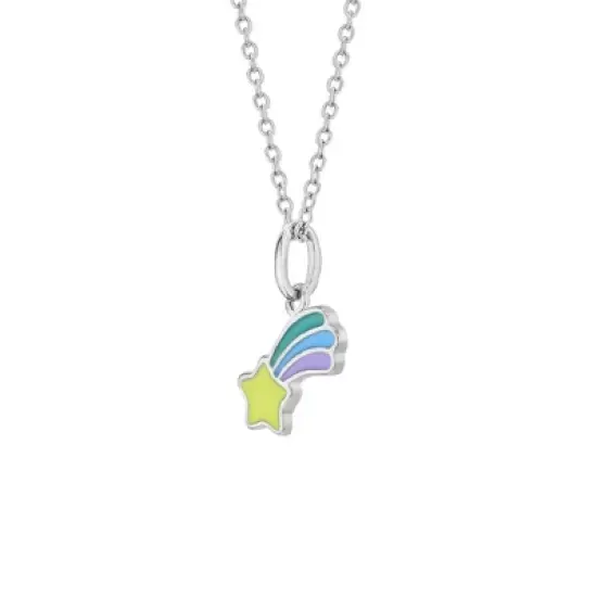 Girls' Shooting Star Sterling Silver Necklace - In Season Jewelry image {1}