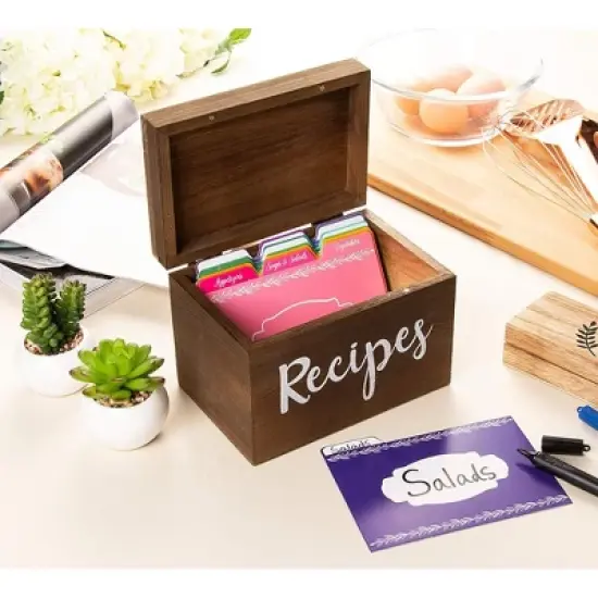 Sustainable Greetings 24-Pack Kitchen Recipe Card Dividers, Modern Colorful Style, Top Index Tabs Organizer Your Recipe Box, 4x6 inch image {2}