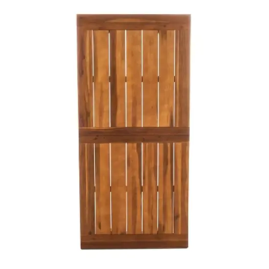 Suki Large Size Acacia Wood Patio Dining Table, Outdoor Coffee Table with Metal Frame - Maison Boucle image {6}