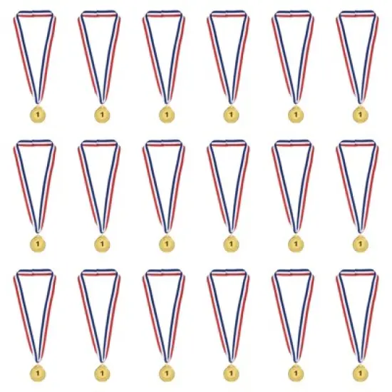 Unique Bargains Zinc Alloy Corrosion-Resistant Durable Embossed Design Award Medals 2" 18 Pcs image {6}
